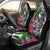 Yap Car Seat Covers White - Turtle Plumeria Banana Leaf Universal Fit White - Polynesian Pride