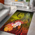 Pohnpei Area Rug - Humpback Whale with Tropical Flowers (Yellow) Yellow - Polynesian Pride