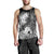 Tahiti Men's Tank Top - Humpback Whale with Tropical Flowers (White) - Polynesian Pride