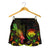 Federated States of Micronesia Polynesian Women's Shorts - Turtle With Blooming Hibiscus Reggae - Polynesian Pride