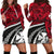 Wallis And Futuna Tapa Women'S Hoodie Dress Polynesian Shark Tattoo Red - Polynesian Pride