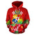 Tonga Polynesian Zip Hoodie Flag Hibiscus - Polynesian Pride