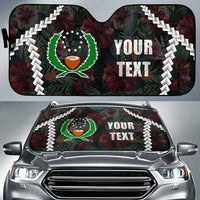 Pohnpei Custom Personalised Auto Sun Shades - Chain Polynesian Auto Sun Shade Universal Fit BLACK - Polynesian Pride
