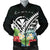 Hawaii Men's Bomber Jacket - Hawaii Coat of Arms & Polynesian Tropical Flowers White White - Polynesian Pride