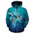 Hawaii All Over Zip up Hoodie Turtle Under Sea - Polynesian Pride