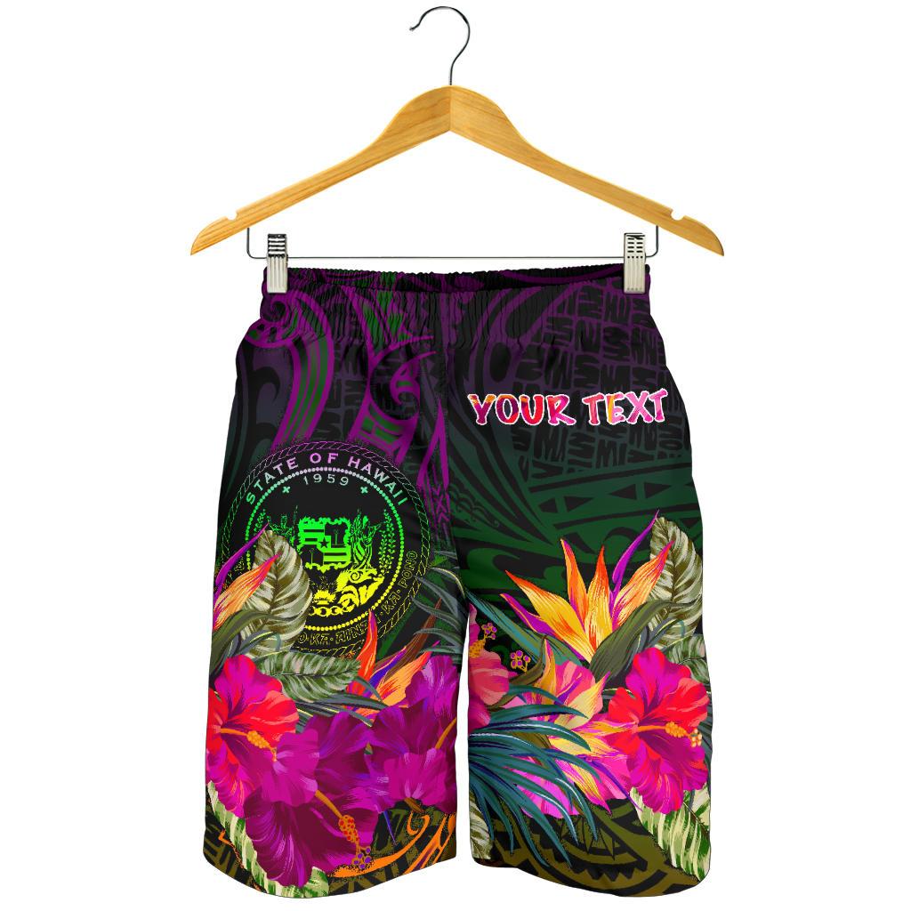 Polynesian Hawaii Personalised Men's Shorts - Summer Hibiscus - Polynesian Pride