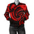 New Zealand Maori Mangopare Women Bomber Jacket Polynesian - Red Red - Polynesian Pride