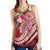 Polynesian American Samoa Women's Racerback Tank - Summer Plumeria (Red) - Polynesian Pride