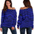 Polynesian Women's Off Shoulder Sweater 14 Blue - Polynesian Pride