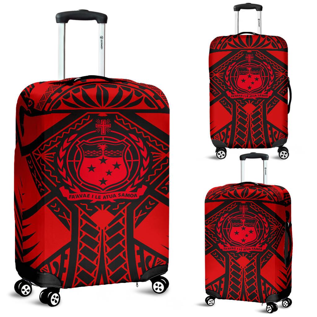 Samoa Polynesian Luggage Covers - Samoa Red Seal with Polynesian Tattoo - Polynesian Pride
