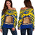 Tokelau Rugby Off Shoulder Sweater Version Blue - Polynesian Pride