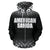 American Samoa All Over Zip up Hoodie Fog Black Style - Polynesian Pride