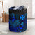 Wallis And Futuna Laundry Basket - Polynesian Turtle Hibiscus Blue Laundry Basket One Size Blue - Polynesian Pride