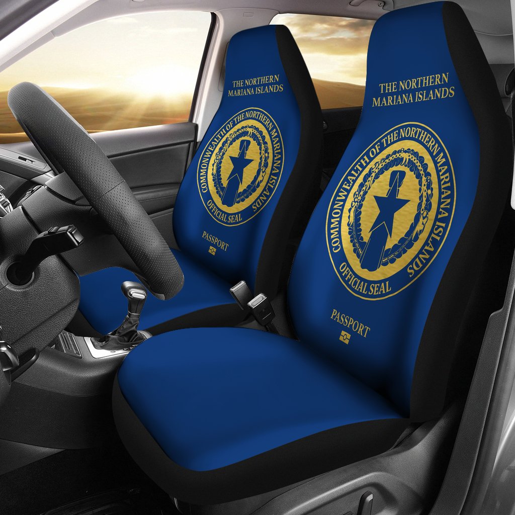 Northern Mariana Islands Car Seat Covers - The Northern Mariana Islands Passport Universal Fit Blue - Polynesian Pride