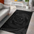 Hawaiian Kanaka Honu Hibiscus Tornado Polynesian Area Rug AH Rug Gray - Polynesian Pride