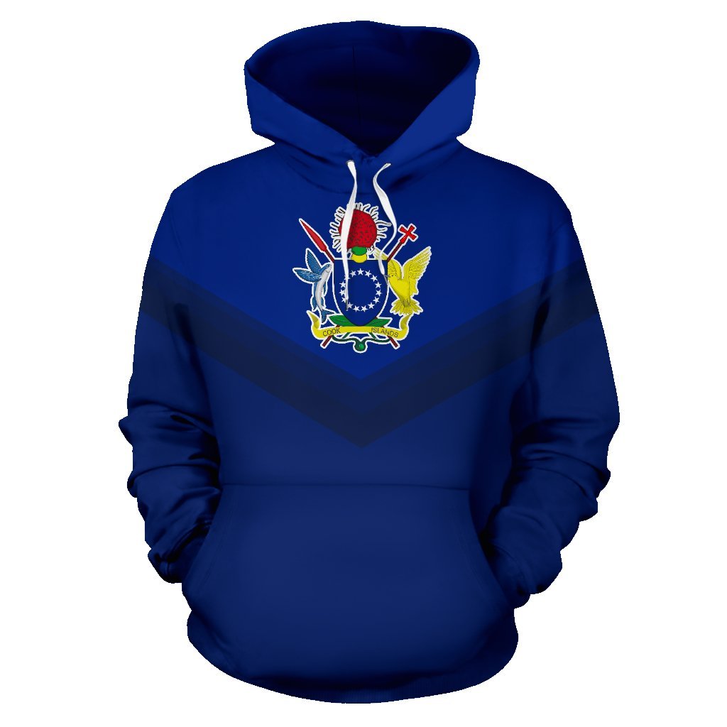 Cook Islands Coat of Arms Hoodie Unisex Black - Polynesian Pride