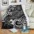 Guam Polynesian Premium Blanket - White Shark Polynesian Tattoo White - Polynesian Pride