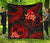 Tonga Polynesian Premium Quilt - Red Plumeria RED - Polynesian Pride