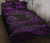 Aotearoa Quilt Bed Set Purple Maori Manaia With Silver Fern Purple - Polynesian Pride