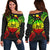 French Polynesia Polynesian Shoulder Sweater Map Reggae Art - Polynesian Pride