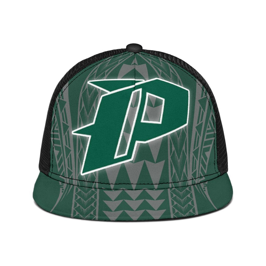 Hawaii - Pahoa High Trucker Hat - AH Trucker Hat Universal Fit Green - Polynesian Pride
