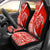 Hawaii Turtle Map Polynesian Car Seat Covers - White And Red - Circle Style - Polynesian Pride