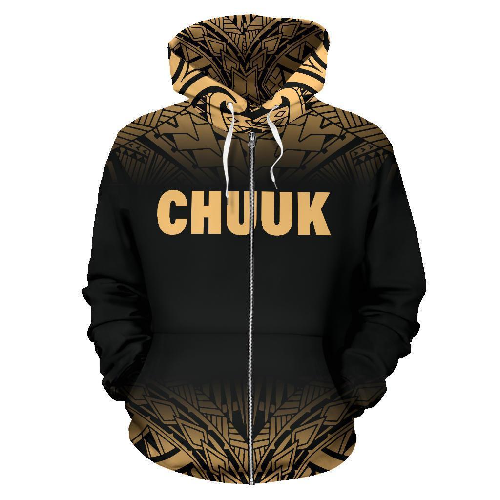 Chuuk All Over Zip up Hoodie Gold Fog Style - Polynesian Pride