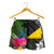 Tokelau Women Shorts - Turtle Plumeria Banana Leaf - Polynesian Pride