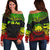 Federated States Of Micronesia Polynesian Chief Women's Off Shoulder Sweater - Reggae Version Art - Polynesian Pride