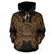 American Samoa Polynesian ll Over Hoodie Map Gold - Polynesian Pride