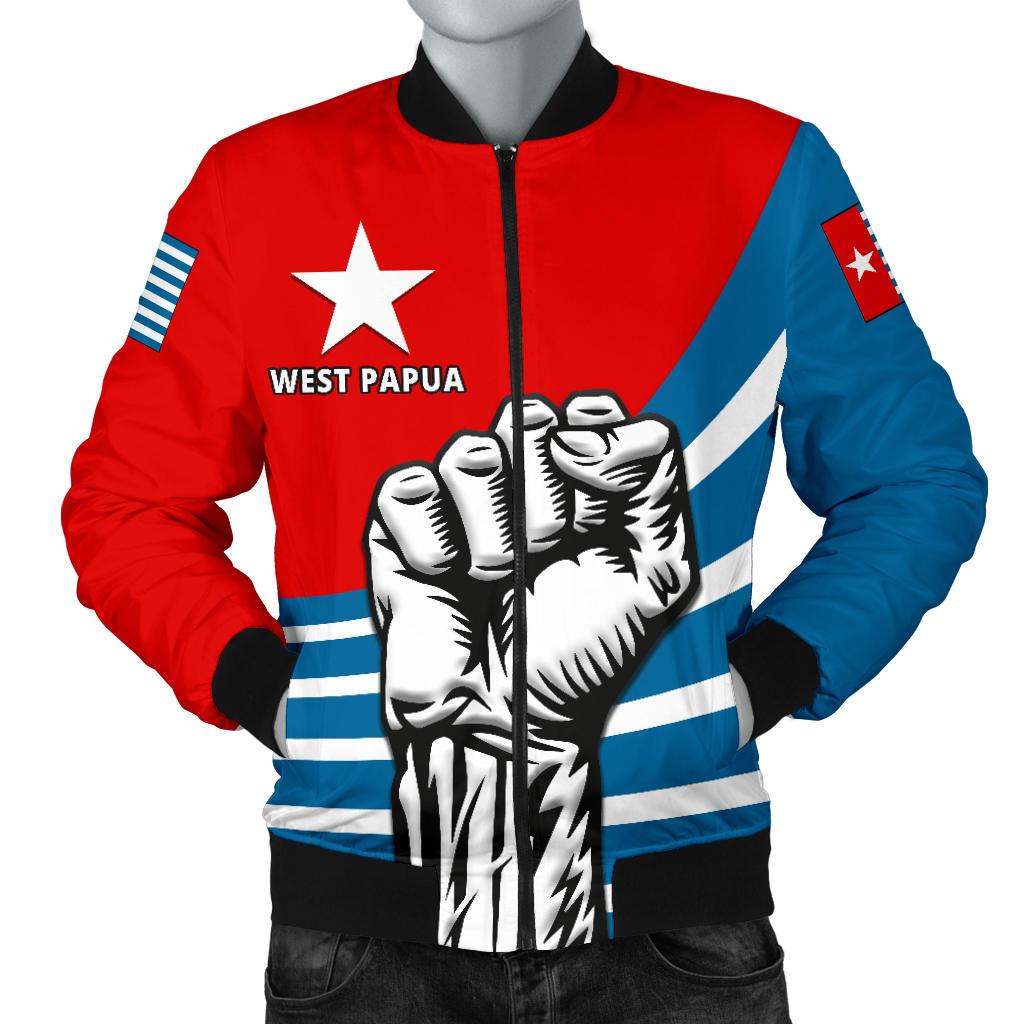 Free West Papua Men Bomber Jacket Blue - Polynesian Pride