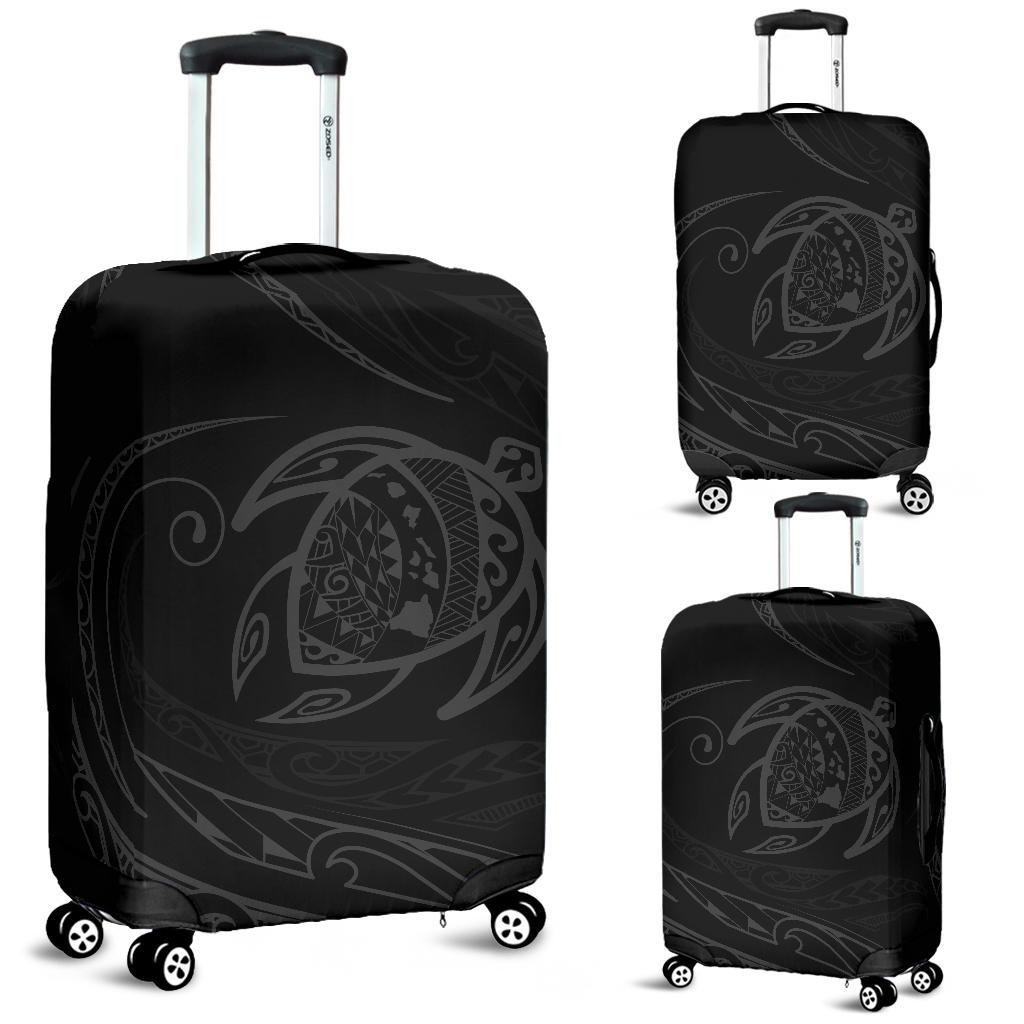 Hawaii Turtle Luggage Covers - Gray - Frida Style Black - Polynesian Pride