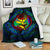 Polynesian Hawaii Premium Blanket - Colorful Turtle Shark White - Polynesian Pride