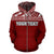 Poly All Over Custom Zip up Hoodie Polynesian Red Version - Polynesian Pride