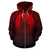 New Caledonia All Over Zip up Hoodie Lift up Red - Polynesian Pride