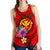 Hawaii Polynesian Custom Personalised Women's Racerback Tank - Floral With Seal Red - Polynesian Pride