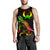 Pohnpei Polynesian Men Tank Top - Turtle With Blooming Hibiscus Reggae - Polynesian Pride