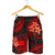 Samoa Polynesian Men Shorts - Red Plumeria - Polynesian Pride