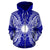 Marshall Islands Polynesian All Over Zip up Hoodie Map Blue - Polynesian Pride