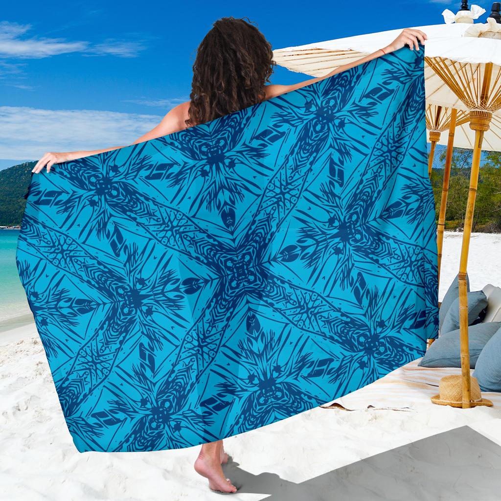 Polynesian Sarong Blue Premium Polyester Blue One Size - Polynesian Pride