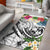 Tonga Polynesian Area Rug - Summer Plumeria (White) White - Polynesian Pride