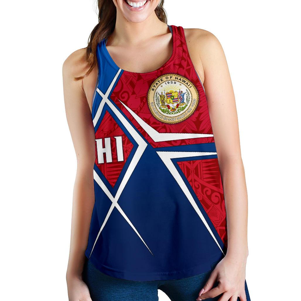 Polynesian Hawaii Women's Racerback Tank - Hawaii Seal - Polynesian Pride