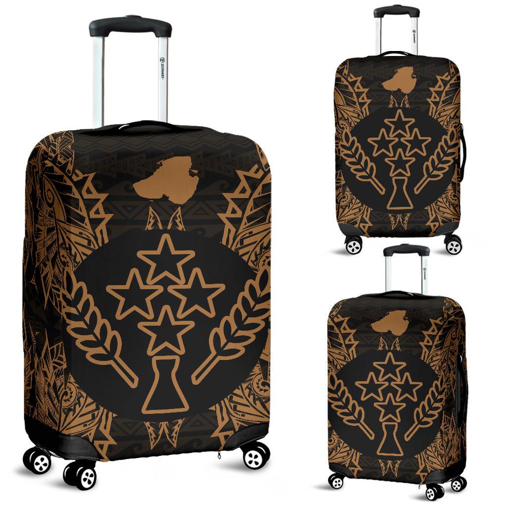 Kosrae Polynesian Luggage Covers Map Gold Gold - Polynesian Pride