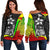 Polynesian Hawaii Off Shoulder Sweater Reggae - Turtle with Hook Art - Polynesian Pride