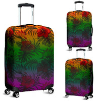 Polynesian Luggage Covers - Green Hibiscus Patterns - Polynesian Pride