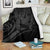 Hawaii Turtle Hibiscus Polynesian Vintage Premium Blanket - Gray White - Polynesian Pride