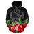 Tonga Polynesian Hoodie Black Hibiscus - Polynesian Pride