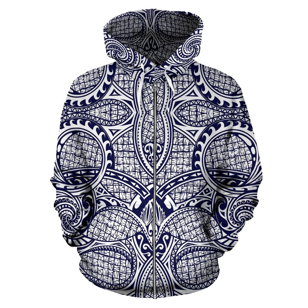 Polynesian Zip up Hoodie Tribal 04 - Polynesian Pride