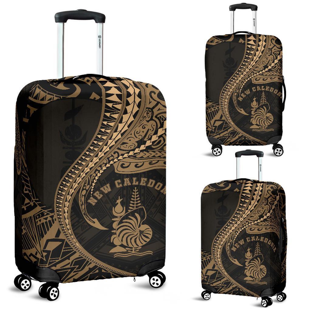 New Caledonia Luggage Covers Kanaloa Tatau Gen NC (Gold) Black - Polynesian Pride