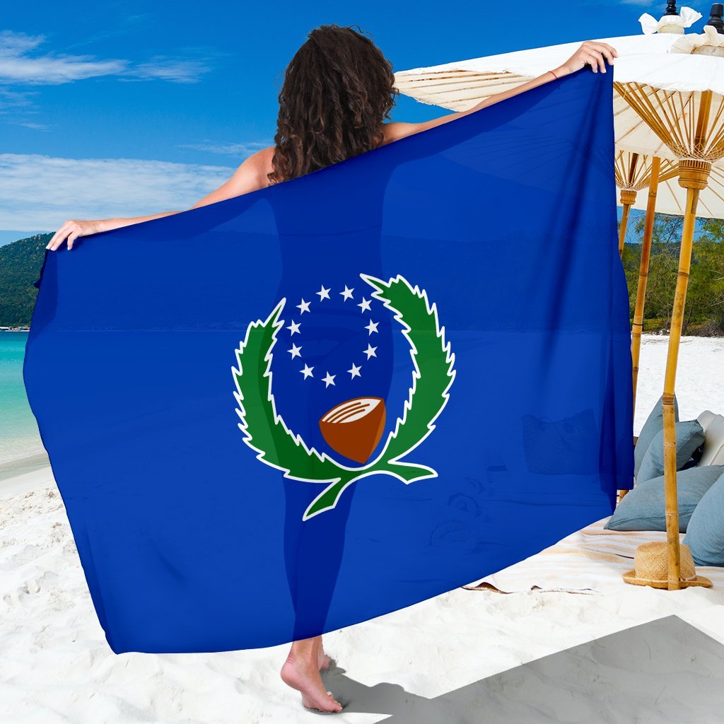 Pohnpei Sarong - Flag Of Pohnpei SARONG ONE SIZE Red - Polynesian Pride